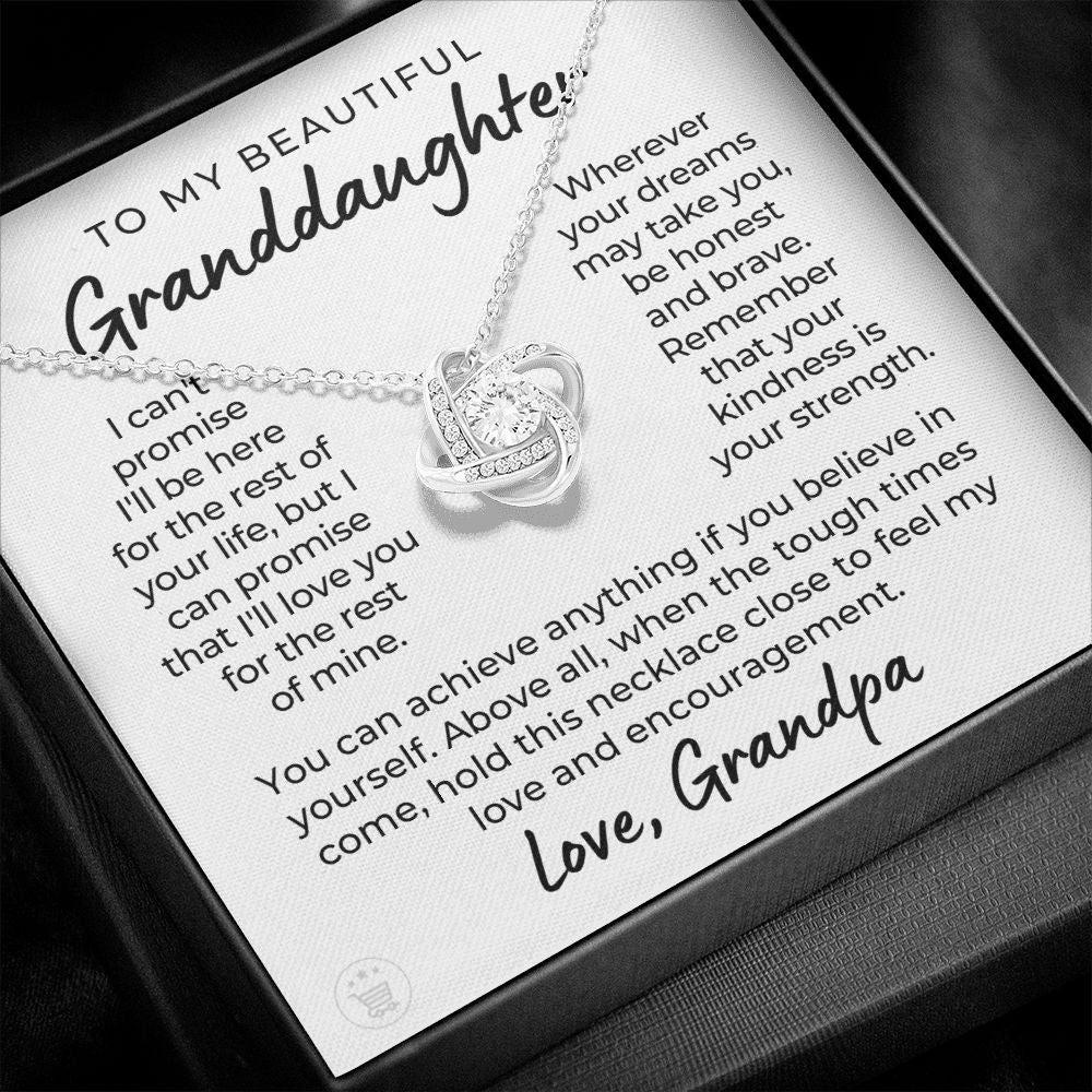 Granddaughter Gift From Grandpa  | My Promise Necklace 0690T2