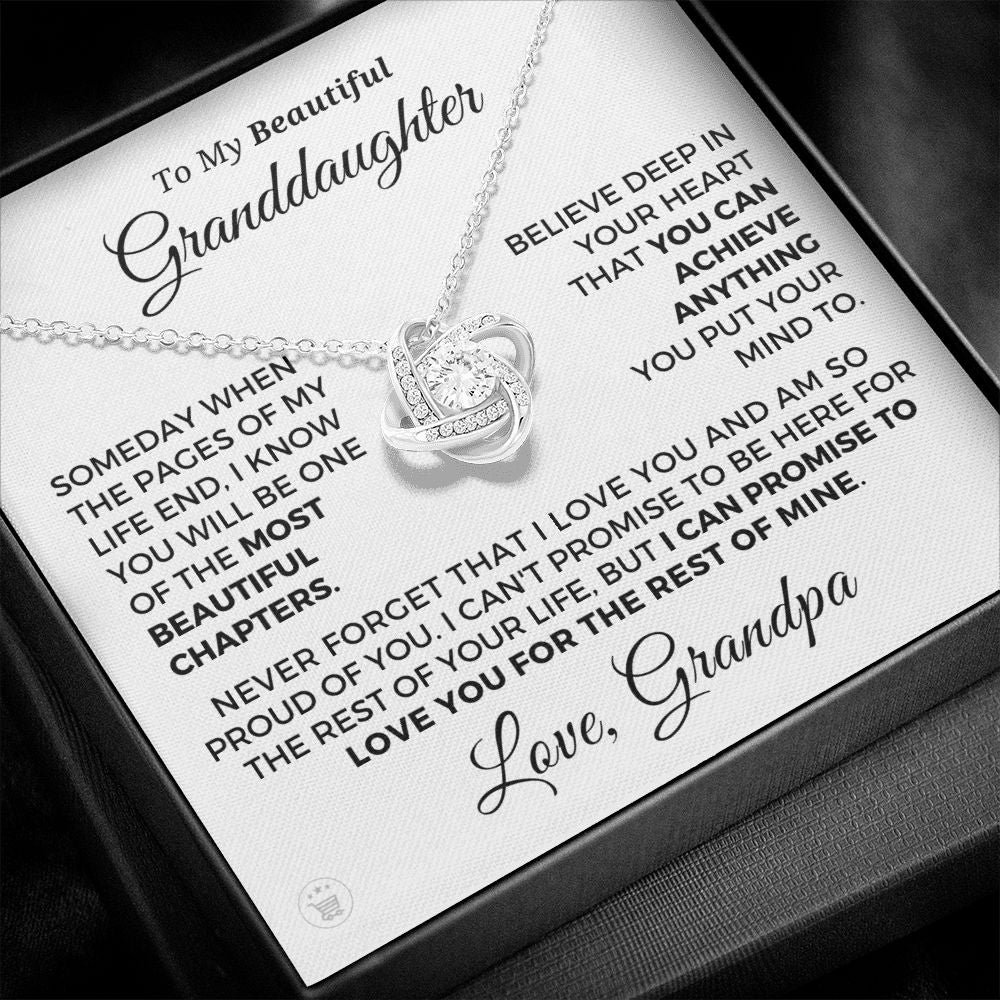 Granddaughter Gift From Grandpa | Promise Necklace 0707T2