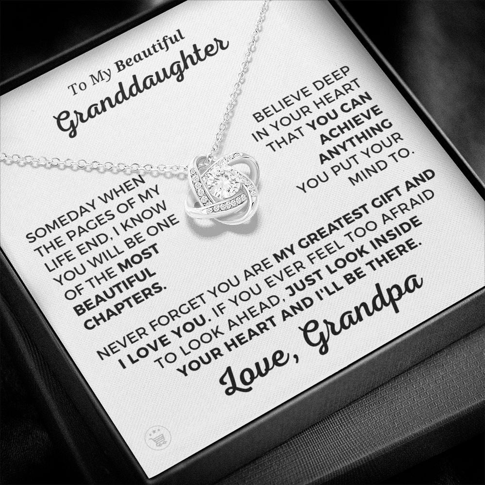 Granddaughter Gift From Grandpa | Greatest Gift Necklace 0706T1
