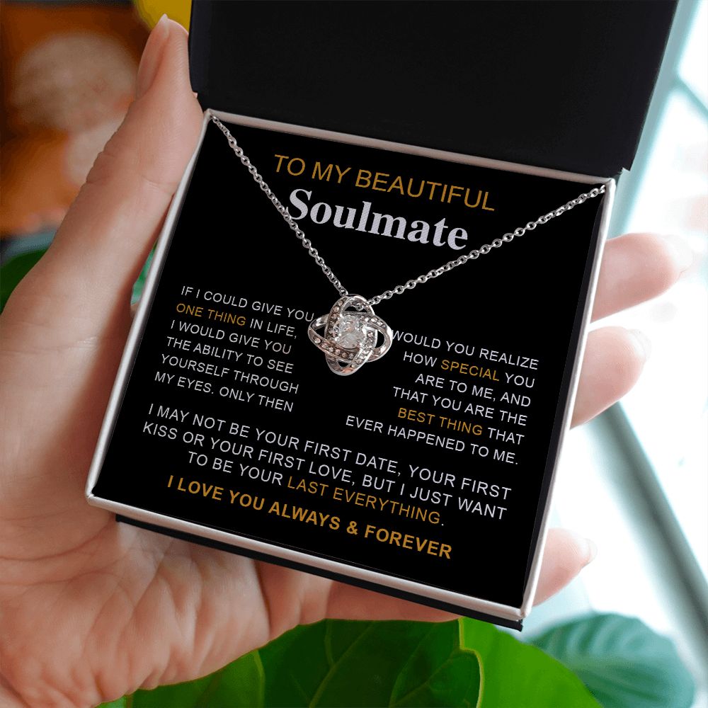 To My Beautiful Soulmate - Love Knot Necklace