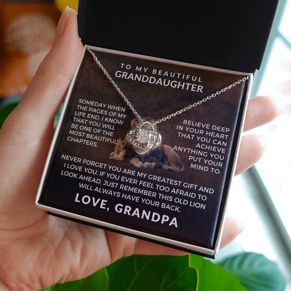 Granddaughter Gift From Grandpa | Greatest Gift Necklace 0708T1