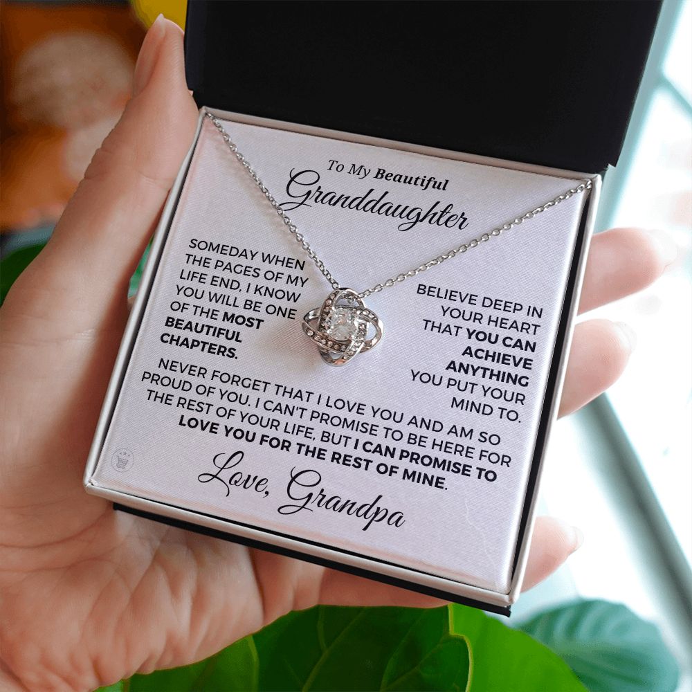 Granddaughter Gift From Grandpa | Promise Necklace 0707T2