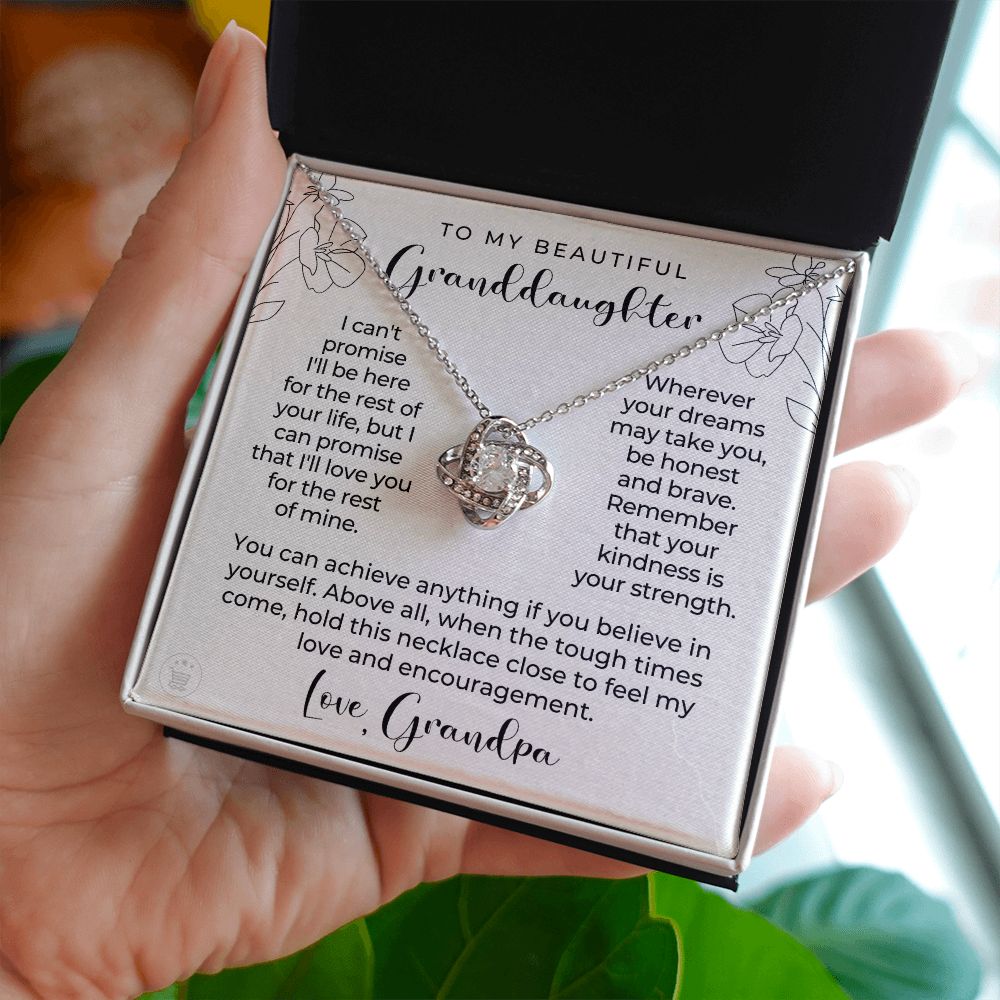 Granddaughter Gift From Grandpa  | My Promise Necklace 0690T11