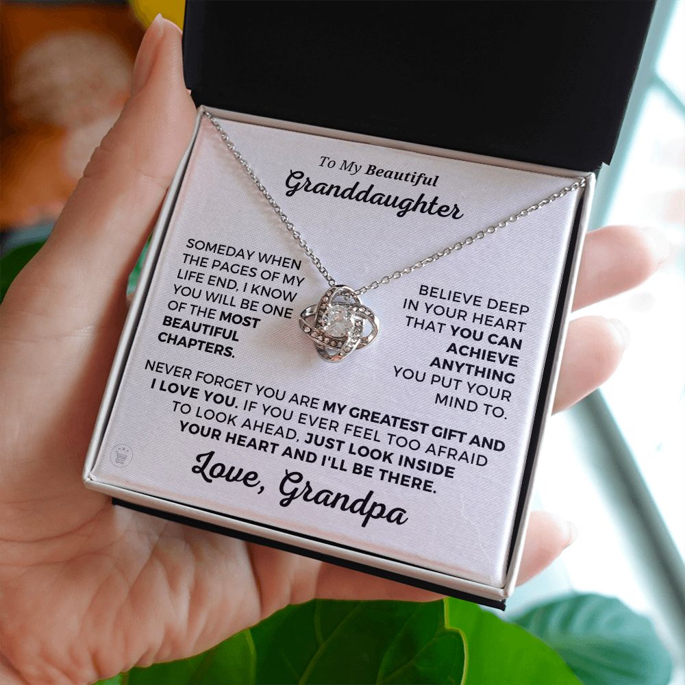 Granddaughter Gift From Grandpa | Greatest Gift Necklace 0706T1