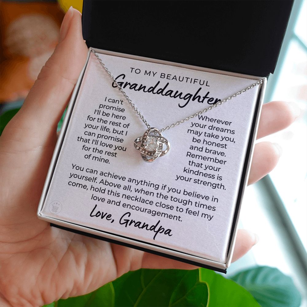 Granddaughter Gift From Grandpa  | My Promise Necklace 0690T2