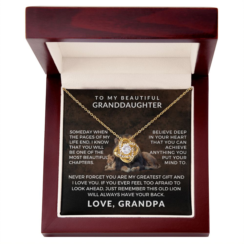 Granddaughter Gift From Grandpa | Greatest Gift Necklace 0708T1