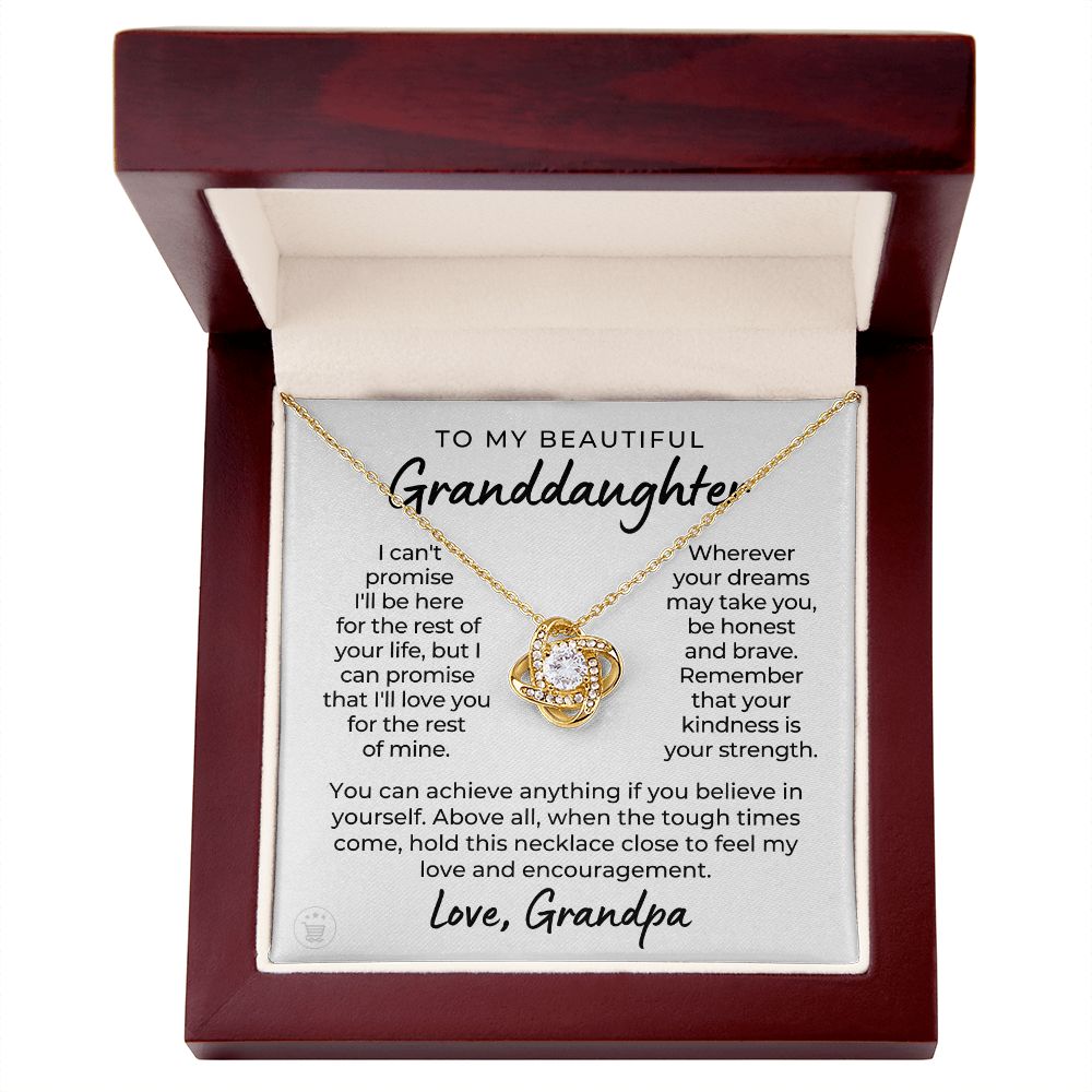 Granddaughter Gift From Grandpa  | My Promise Necklace 0690T2