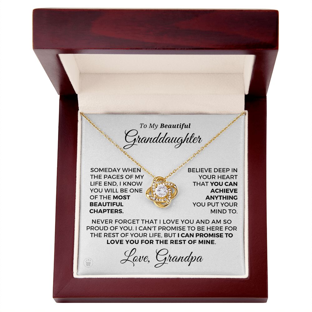 Granddaughter Gift From Grandpa | Promise Necklace 0707T2