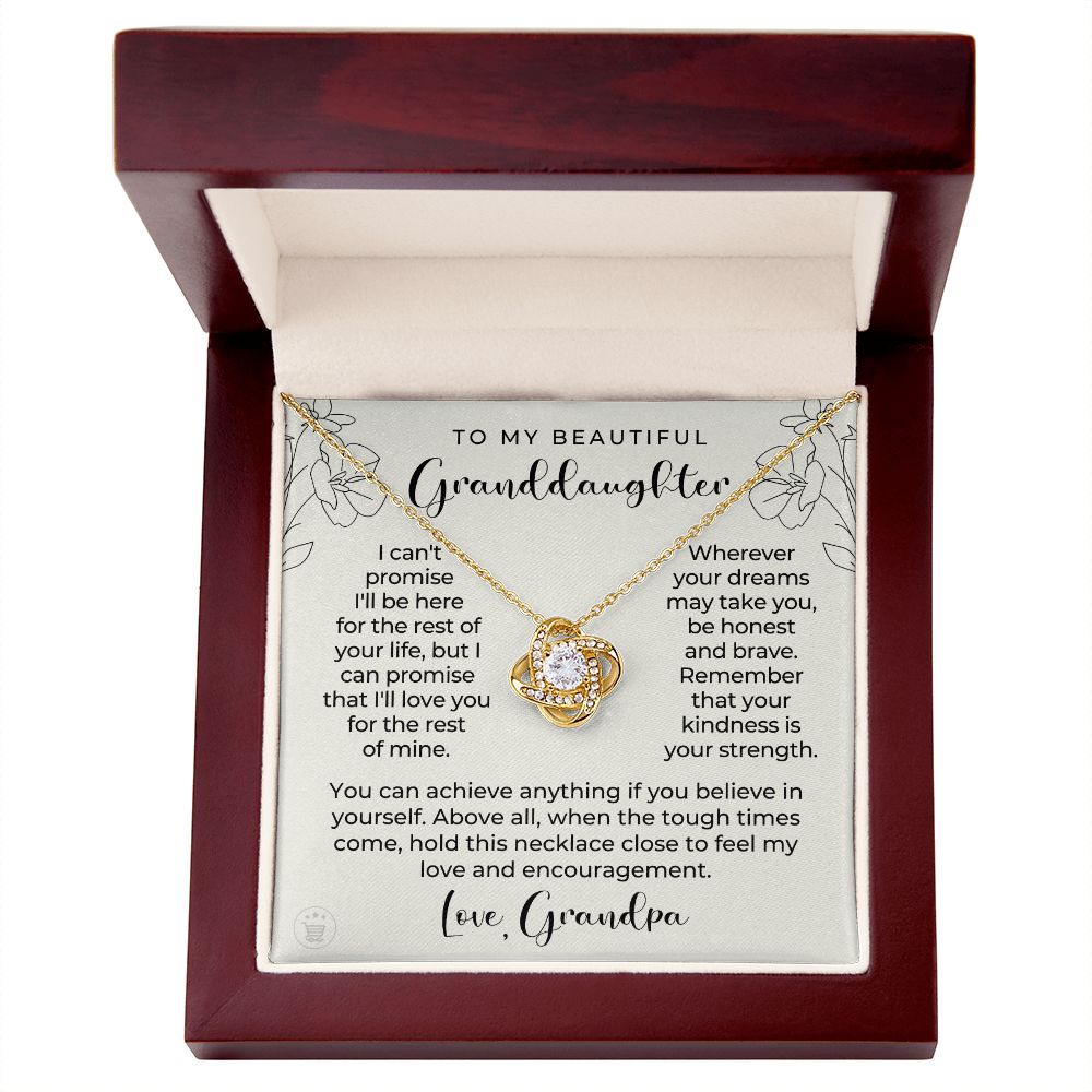 Granddaughter Gift From Grandpa  | My Promise Necklace 0690T11