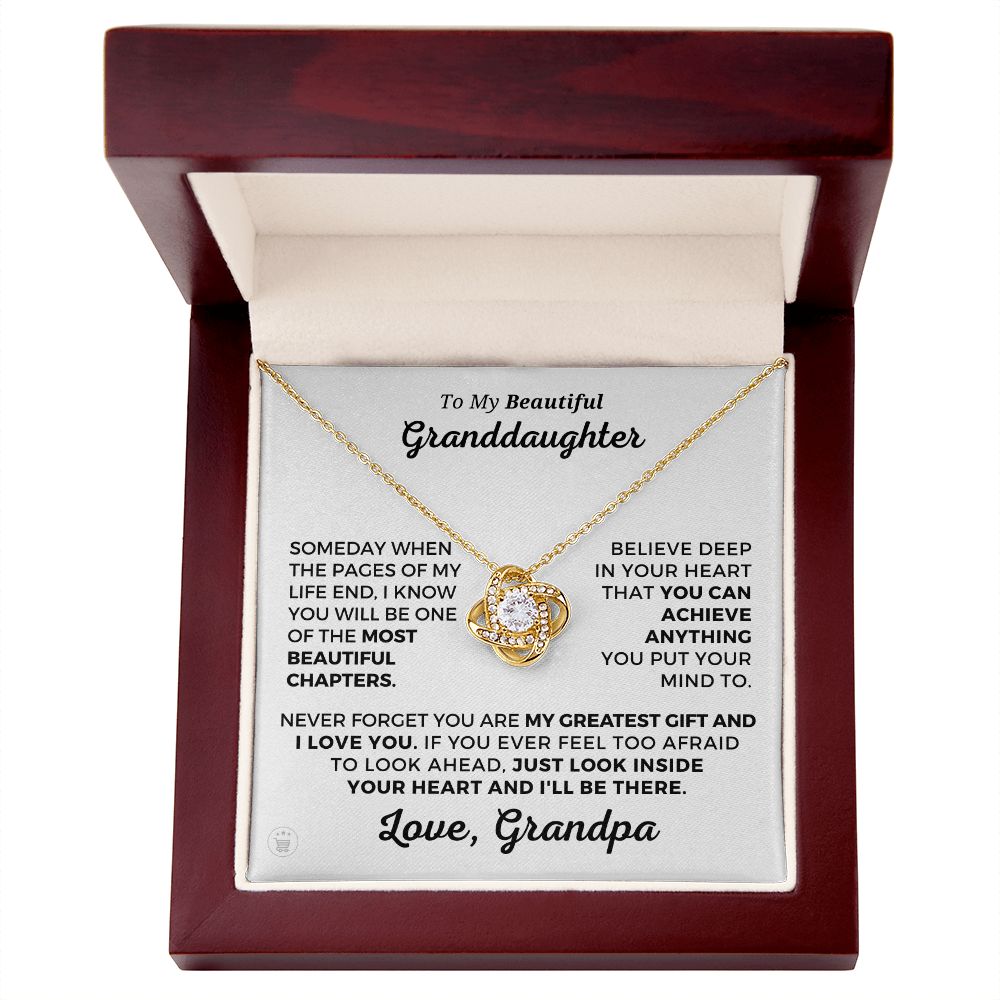 Granddaughter Gift From Grandpa | Greatest Gift Necklace 0706T1