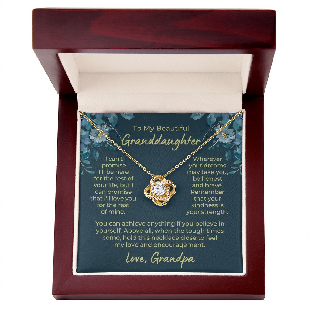 Granddaughter Gift From Grandpa  | My Promise Necklace 0690T14
