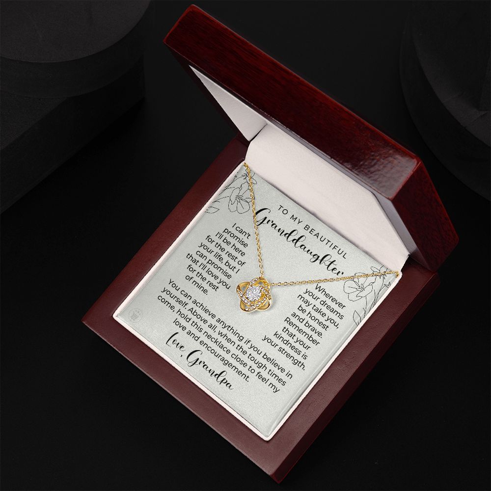 Granddaughter Gift From Grandpa  | My Promise Necklace 0690T11