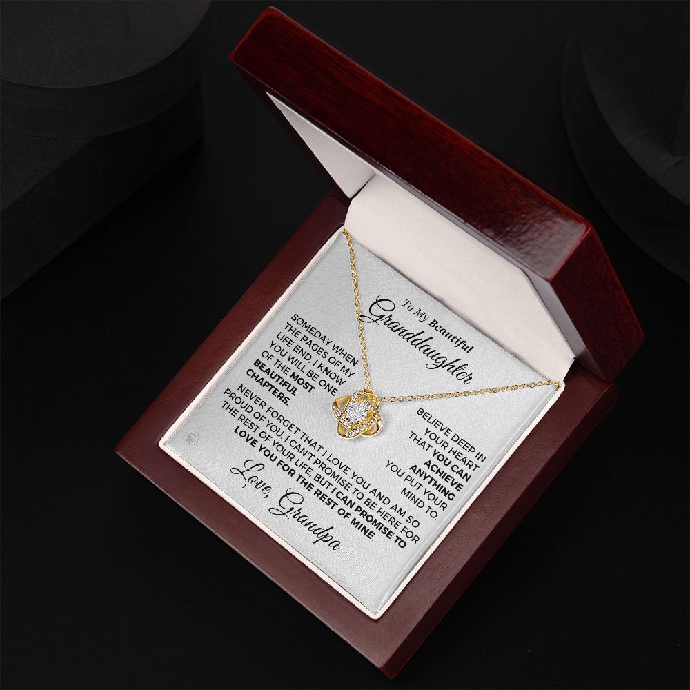 Granddaughter Gift From Grandpa | Promise Necklace 0707T2