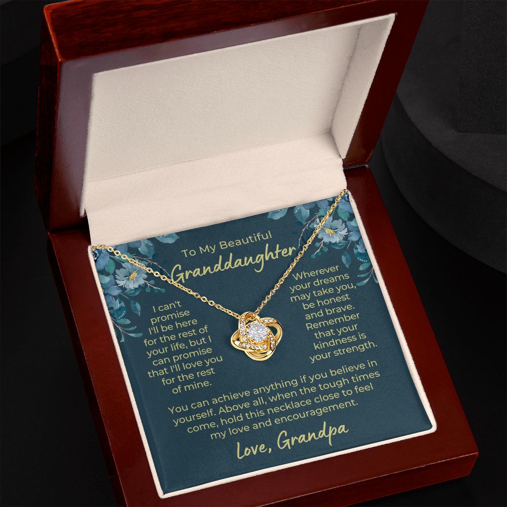 Granddaughter Gift From Grandpa  | My Promise Necklace 0690T14