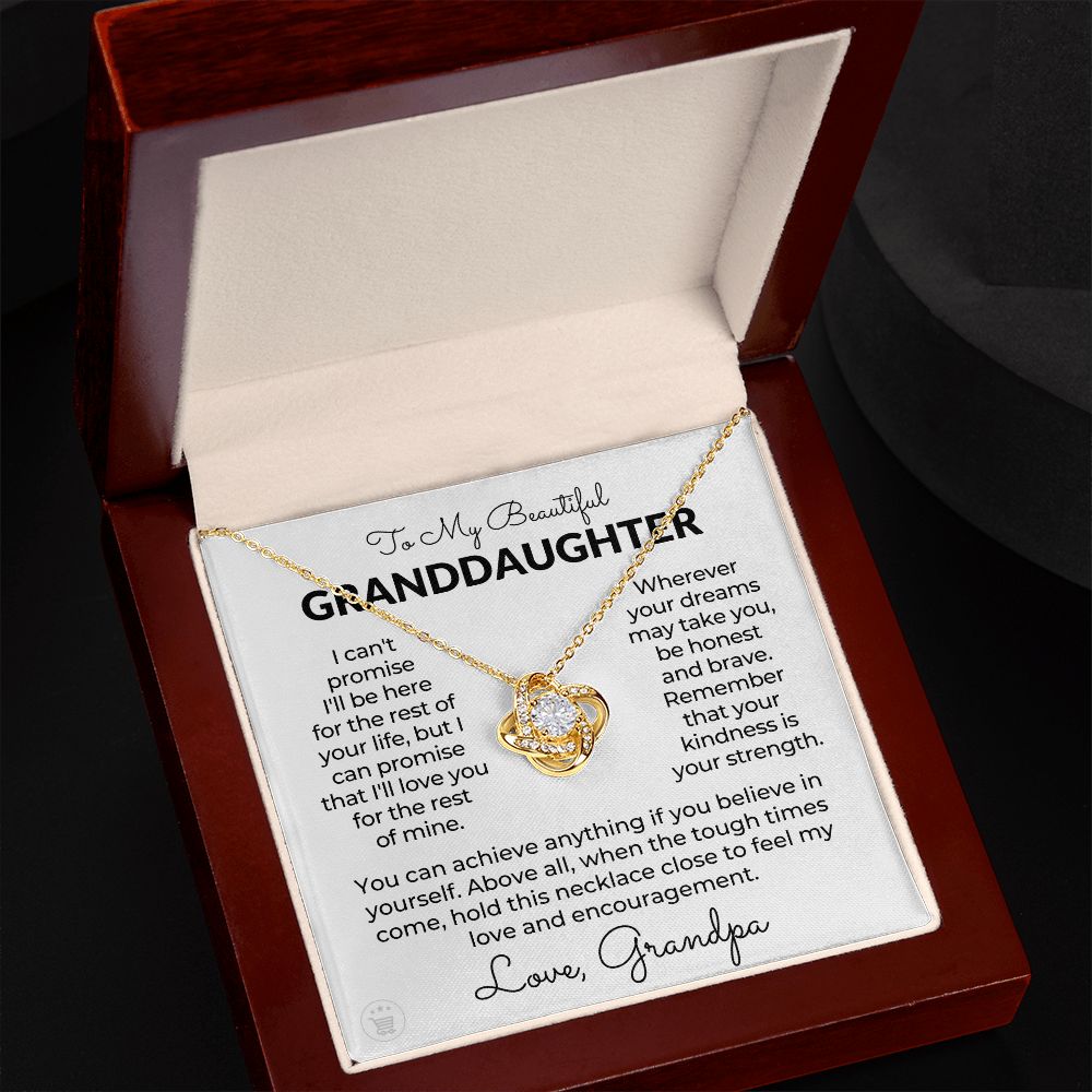 Granddaughter Gift From Grandpa | My Promise Necklace 0690T3