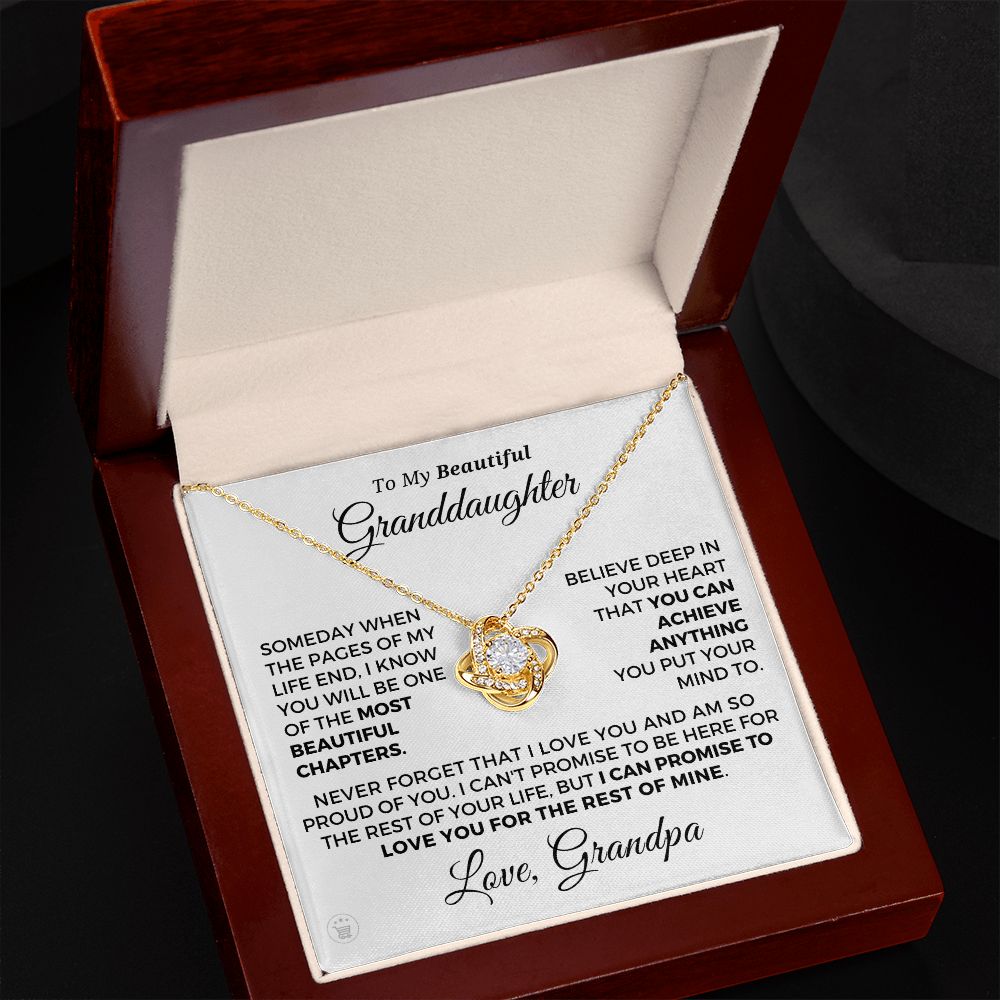 Granddaughter Gift From Grandpa | Promise Necklace 0707T2