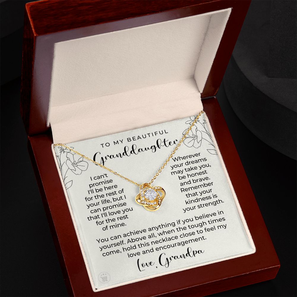 Granddaughter Gift From Grandpa  | My Promise Necklace 0690T11