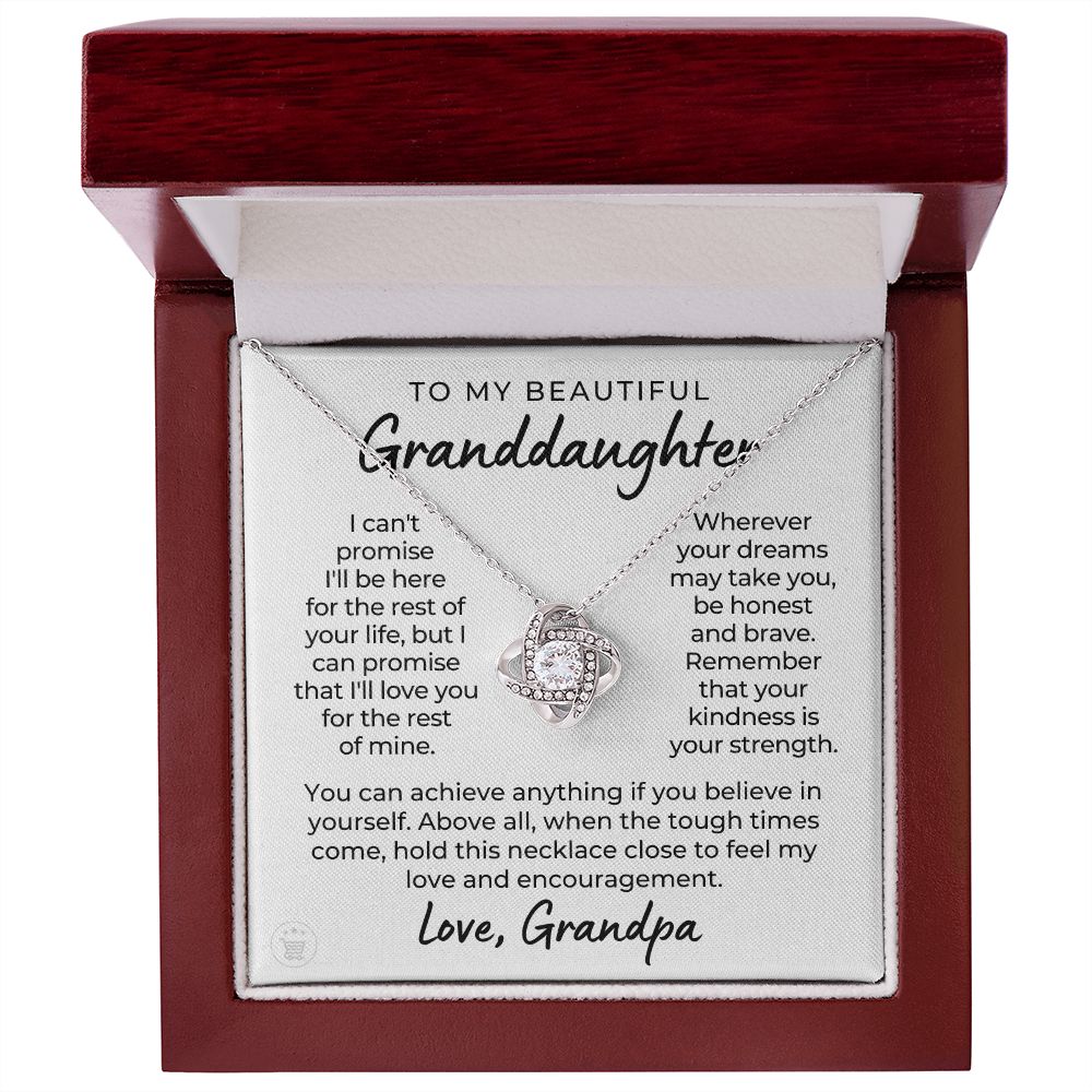 Granddaughter Gift From Grandpa  | My Promise Necklace 0690T2