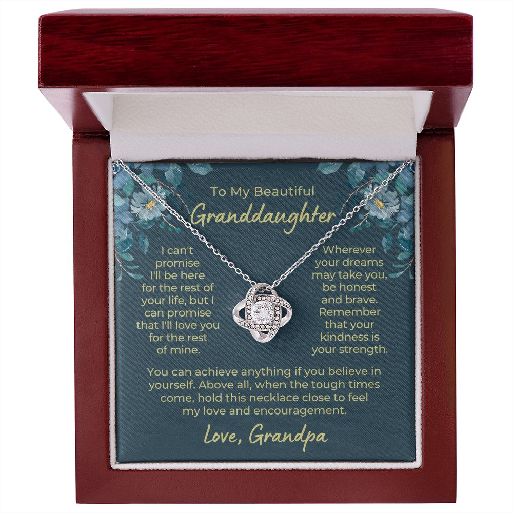 Granddaughter Gift From Grandpa  | My Promise Necklace 0690T14