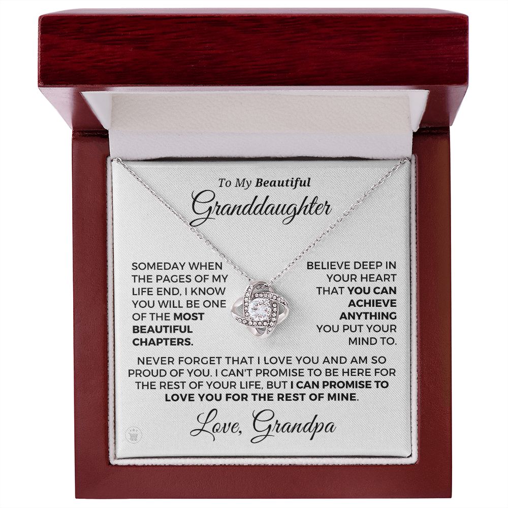 Granddaughter Gift From Grandpa | Promise Necklace 0707T2