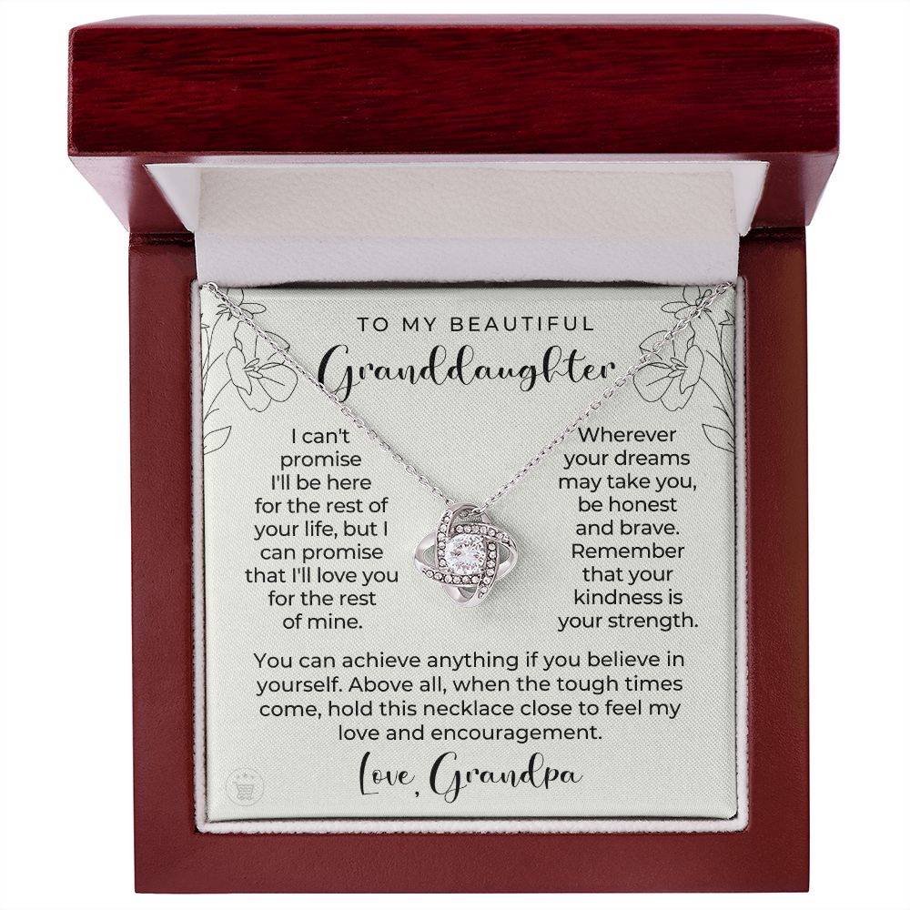 Granddaughter Gift From Grandpa  | My Promise Necklace 0690T11