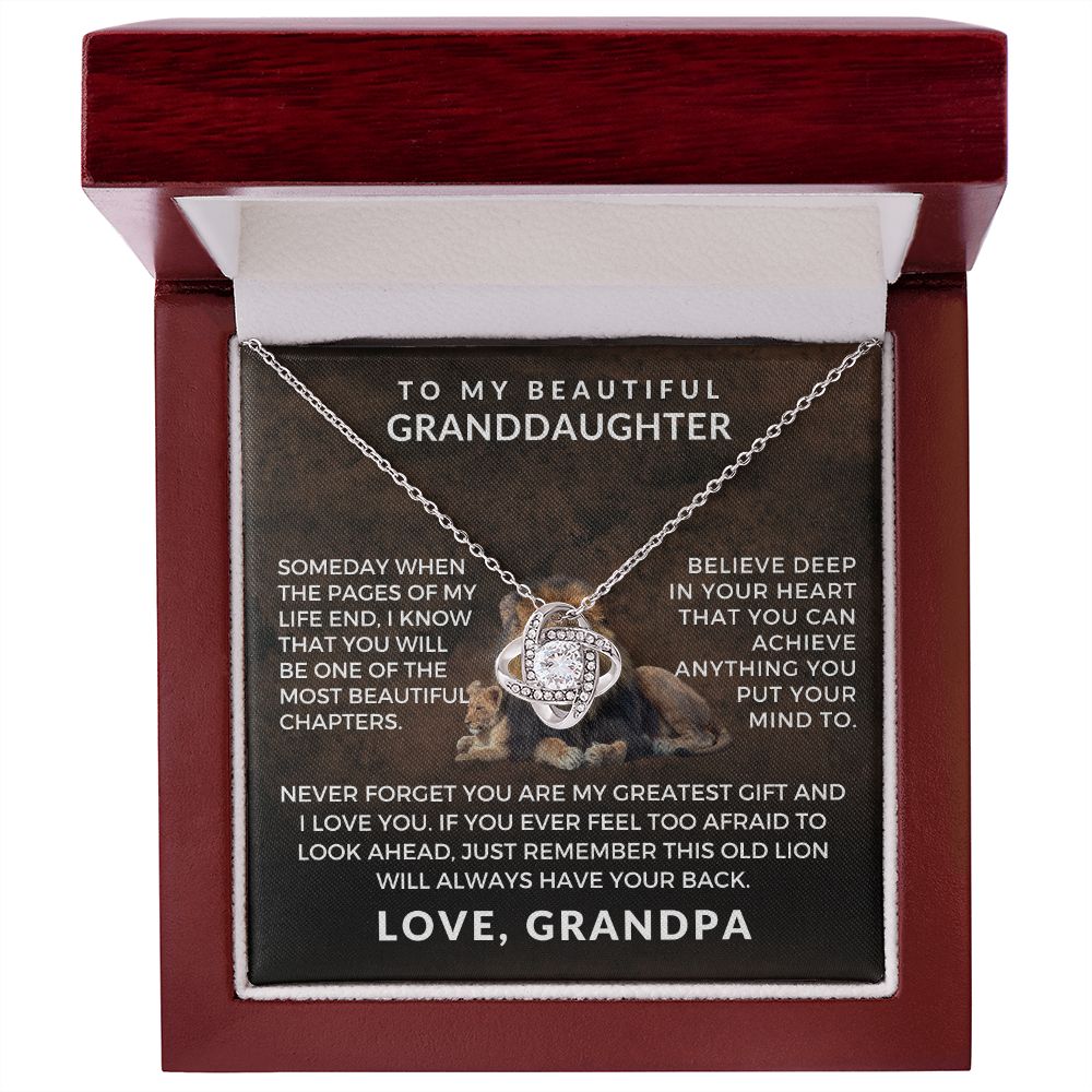 Granddaughter Gift From Grandpa | Greatest Gift Necklace 0708T1