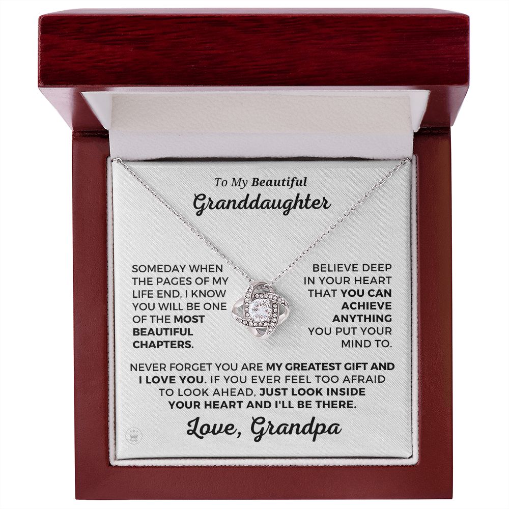 Granddaughter Gift From Grandpa | Greatest Gift Necklace 0706T1