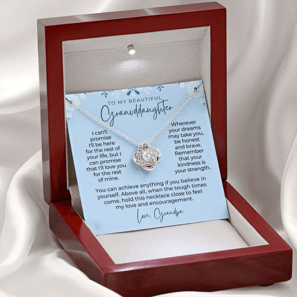 Granddaughter Gift From Grandpa  | My Promise Necklace 0690T12