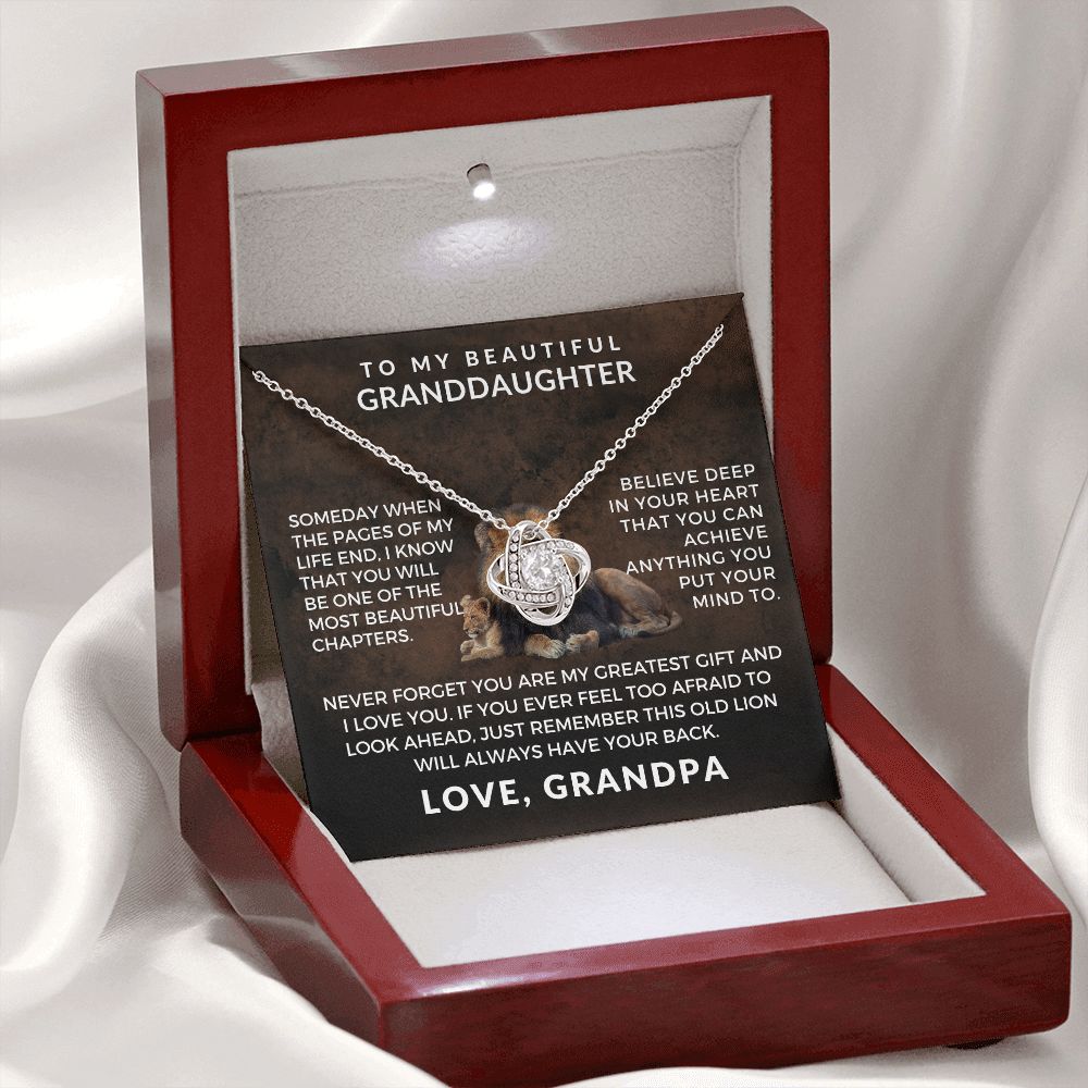 Granddaughter Gift From Grandpa | Greatest Gift Necklace 0708T1