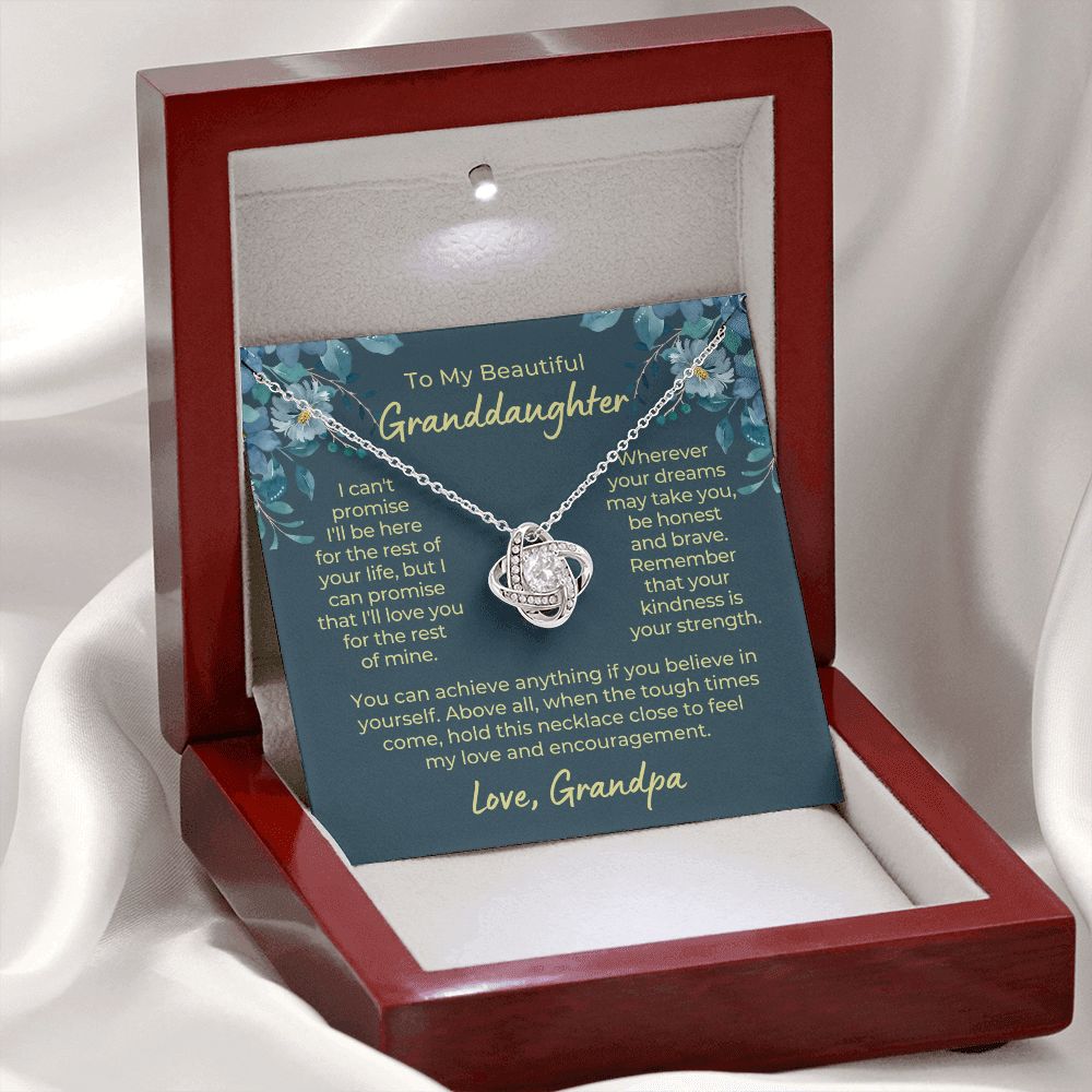 Granddaughter Gift From Grandpa  | My Promise Necklace 0690T14