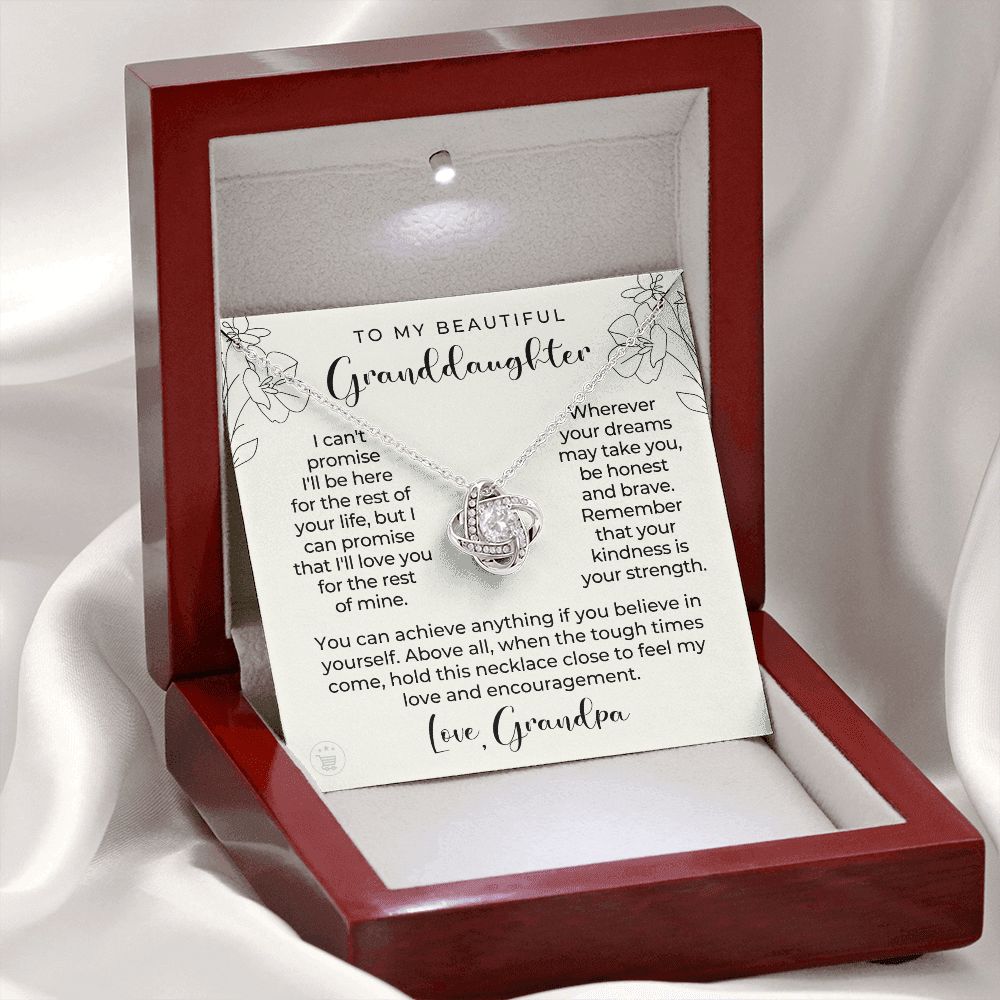 Granddaughter Gift From Grandpa  | My Promise Necklace 0690T11