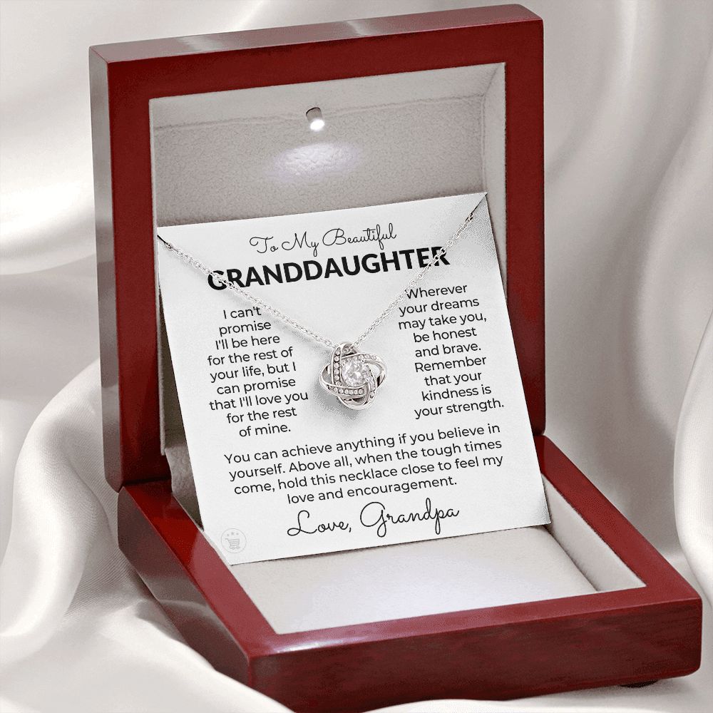 Granddaughter Gift From Grandpa | My Promise Necklace 0690T3