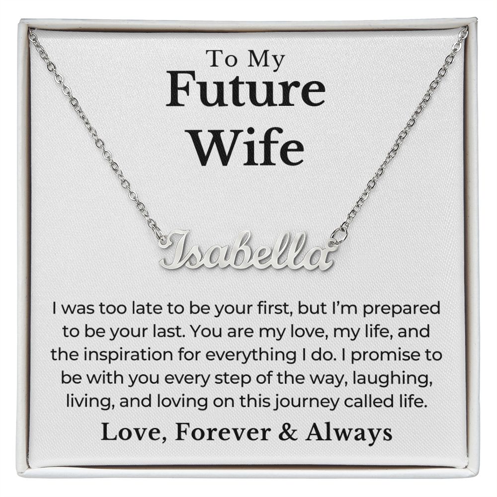 Future Wife, Mrs. Gift | Every Step Name Necklace 0464T1N