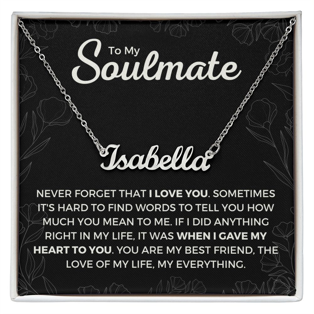 Soulmate Gift | My Heart Name Necklace 0781T1N