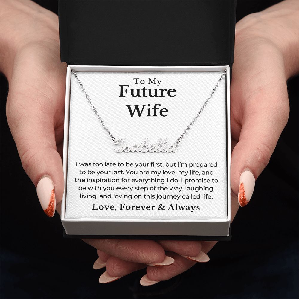 Future Wife, Mrs. Gift | Every Step Name Necklace 0464T1N