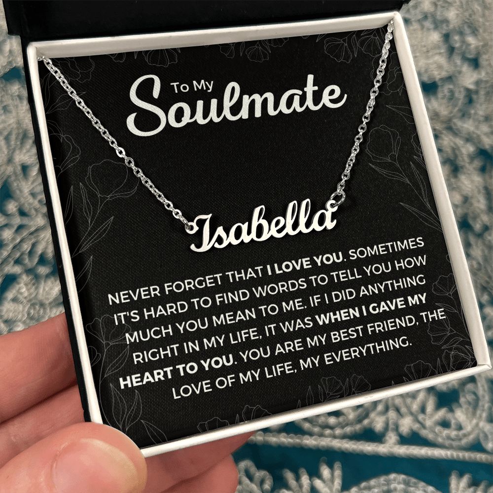 Soulmate Gift | My Heart Name Necklace 0781T1N