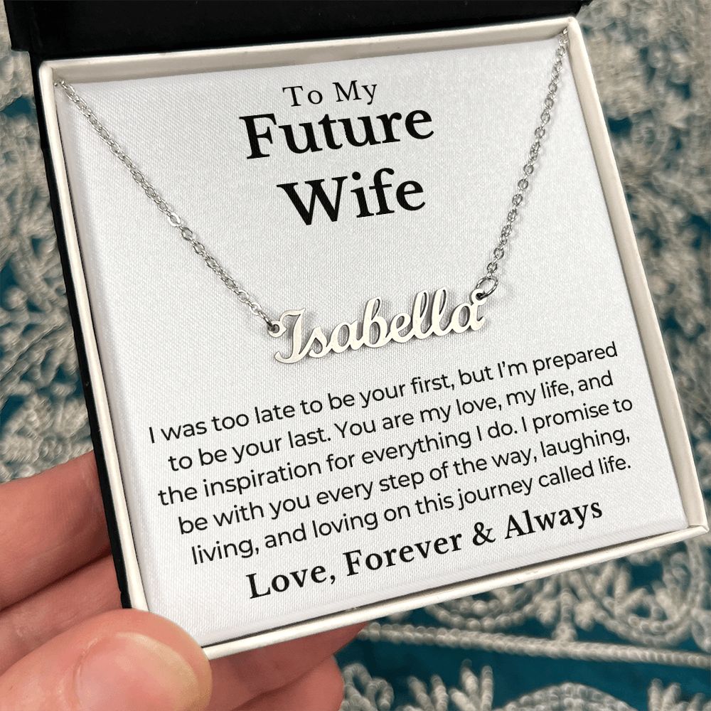 Future Wife, Mrs. Gift | Every Step Name Necklace 0464T1N