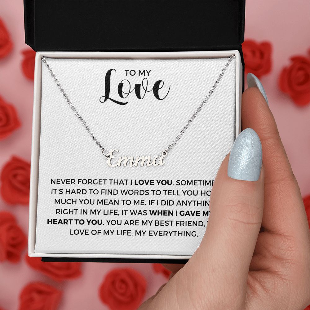 Soulmate Gift | Love Of My Life Name Necklace 0772T1N