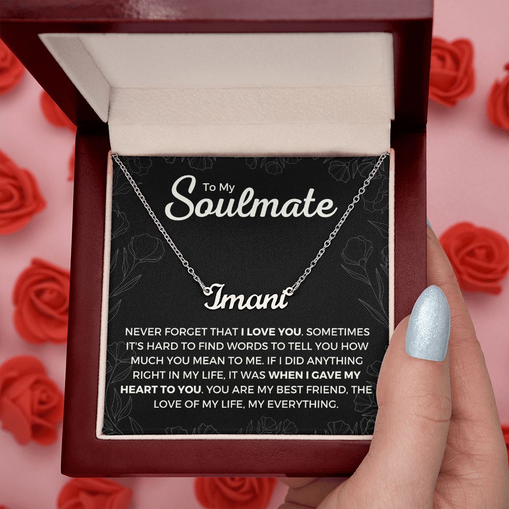 Soulmate Gift | My Heart Name Necklace 0781T1N