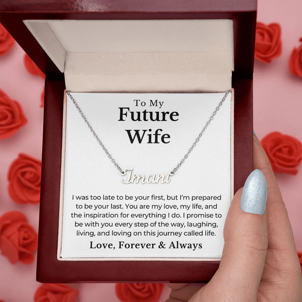 Future Wife, Mrs. Gift | Every Step Name Necklace 0464T1N