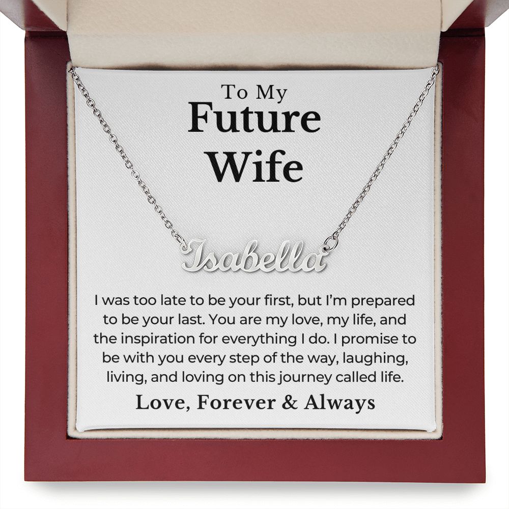 Future Wife, Mrs. Gift | Every Step Name Necklace 0464T1N