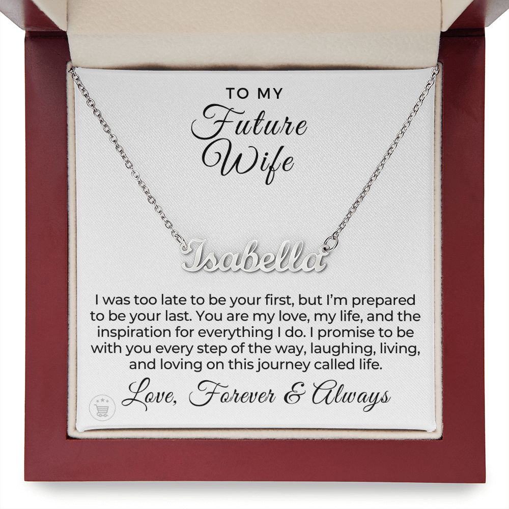 Future Wife, Mrs. Gift | Every Step Name Necklace 0715T2N