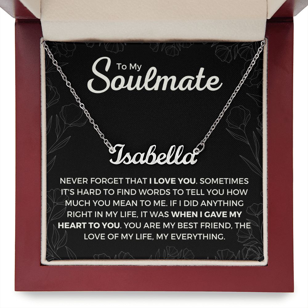 Soulmate Gift | My Heart Name Necklace 0781T1N