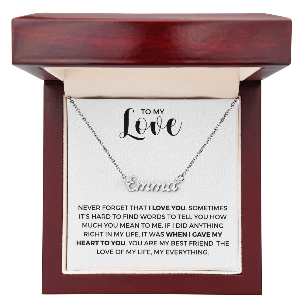 Soulmate Gift | Love Of My Life Name Necklace 0772T1N