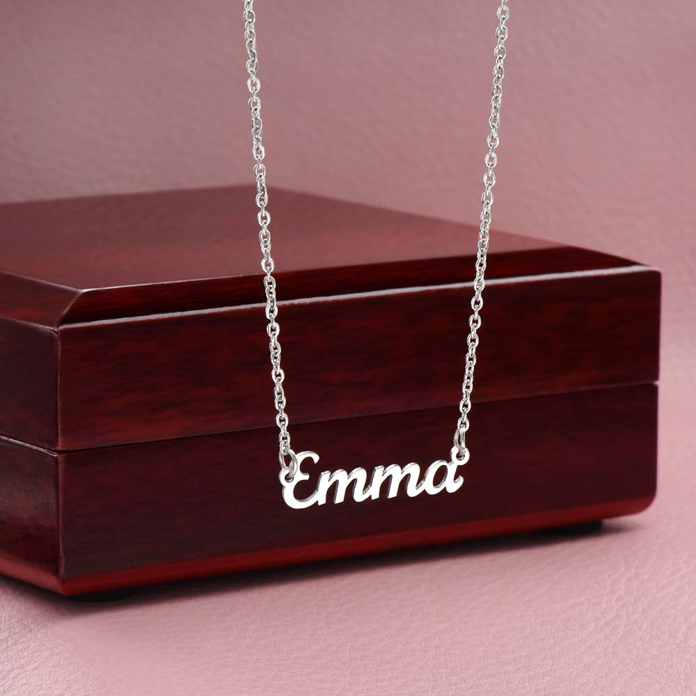 dainty name necklace