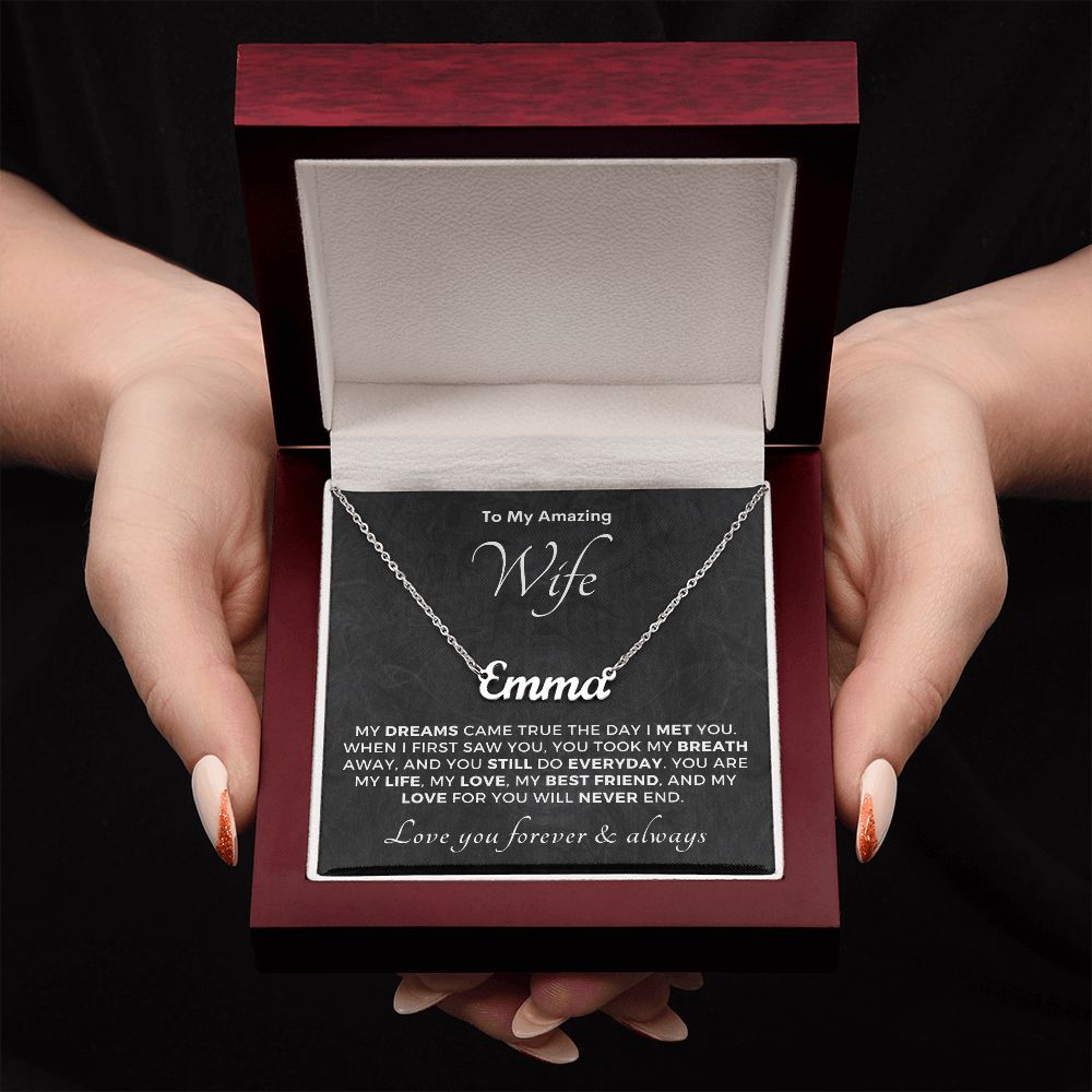 Gift For Wife | Dreams Came True Name Necklace 0742T1N