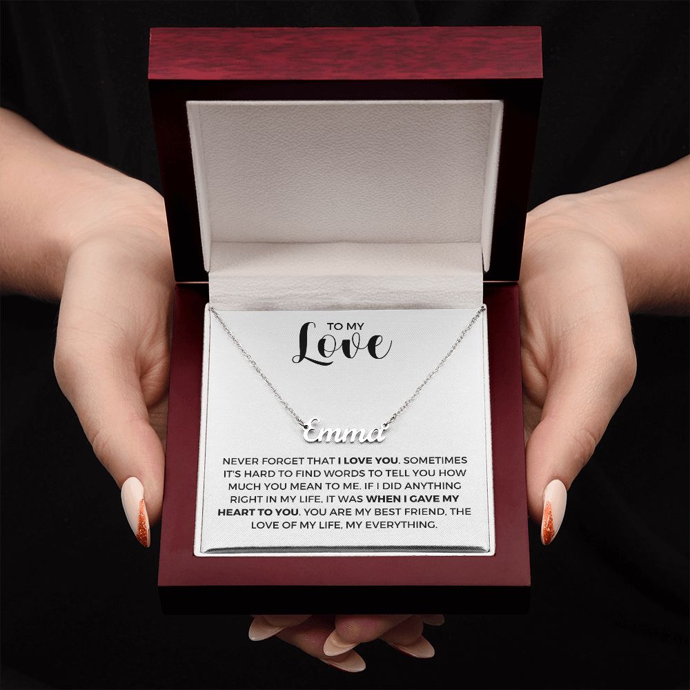 Soulmate Gift | Love Of My Life Name Necklace 0772T1N