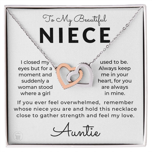 Niece Gift From Aunt | In My Heart Necklace 0631T2