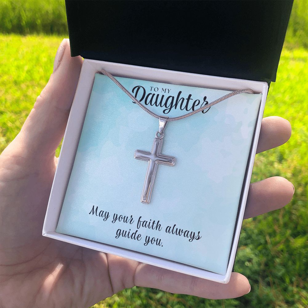 Christian Gift For Her | Daughter Faith Cross Necklace 0809SSCN