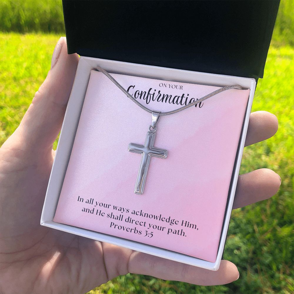 Confirmation Gift For Girl | Your Path Cross Necklace 0814SSCN